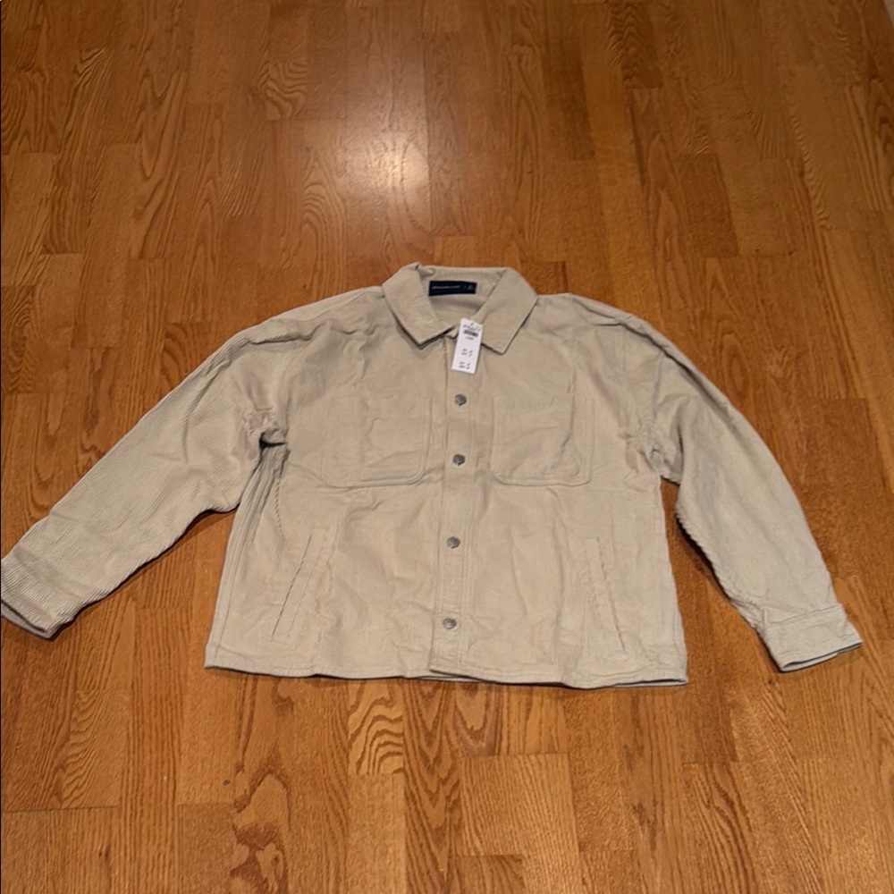 New With Tags Abercrombie & Fitch Beige Corduroy Shirt Jacket